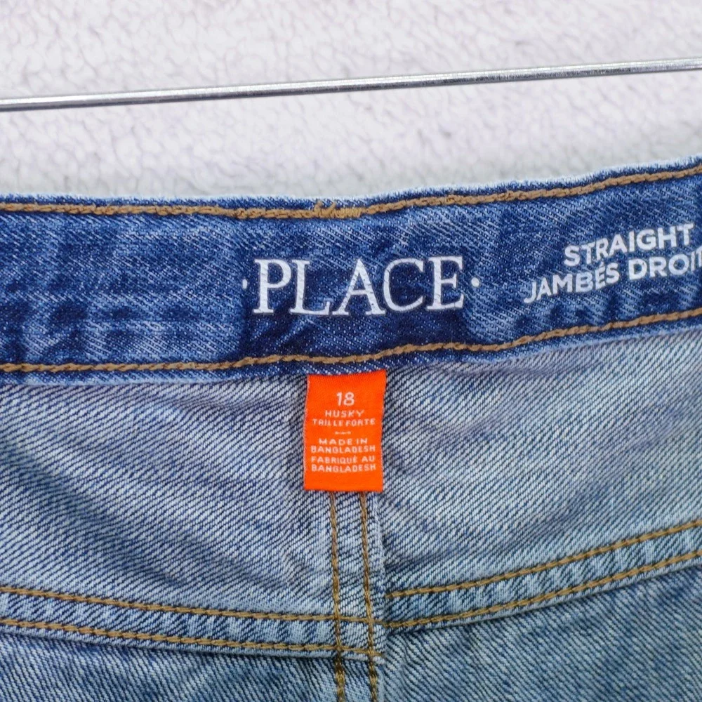 The Children's Place Straight Jambes Droites Blue‎ Denim Boys Jeans 18 Husky